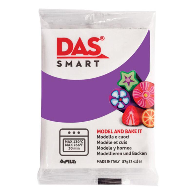 PASTA MODELAR POLIMERICA DAS SMART 57G 321013 PURPURA FILA