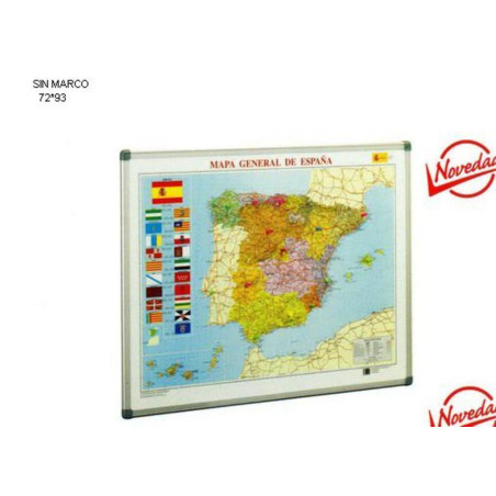 MAPA MURAL FAIBO ESPAÑA 72*93 SIN MARCO 143G