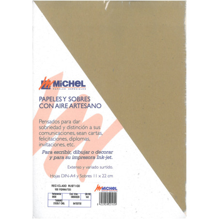 PAPEL MCH RECICLADO RUSTICO KRAFT A-4 140G PTE 100H 9500