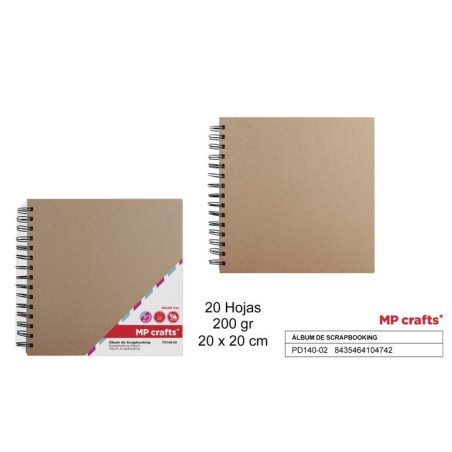 BLOC PAPEL MADRID PAPEL KRAFT 20*20 200G BLOC 20H PD140-02