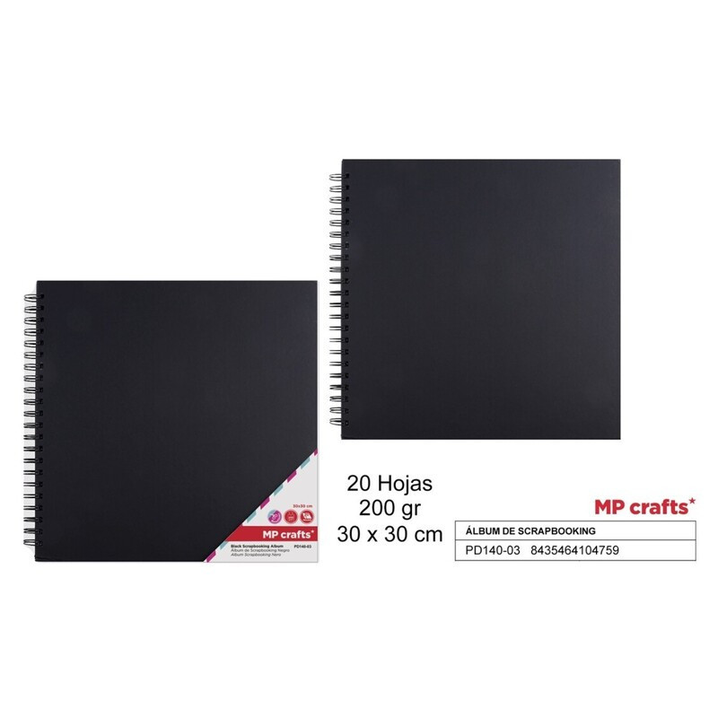 BLOC PAPEL MADRID PAPEL NEGRO 30*30 200G BLOC 20H PD140-03