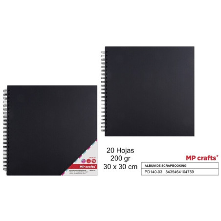 BLOC PAPEL MADRID PAPEL NEGRO 30*30 200G BLOC 20H PD140-03