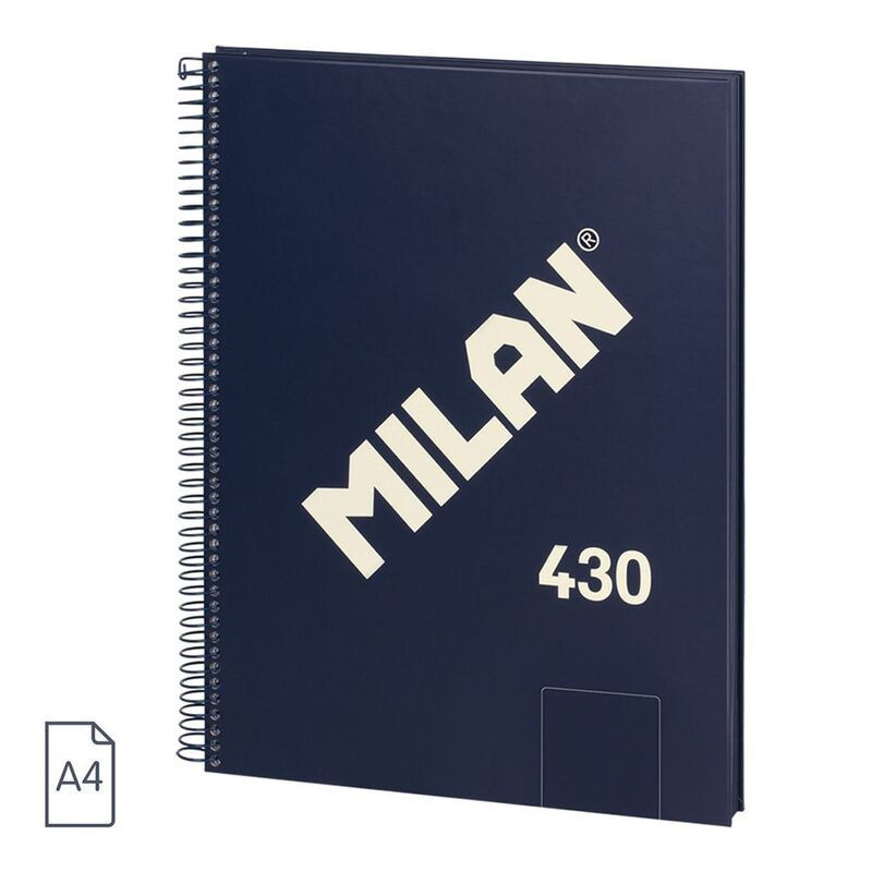 CUADERNO EUROPEAN MILAN A4 80 LISO 95G 430 SINCE 1918 AZUL 57141E80B