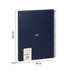 CUADERNO EUROPEAN MILAN A4 80 LISO 95G 430 SINCE 1918 AZUL 57141E80B
