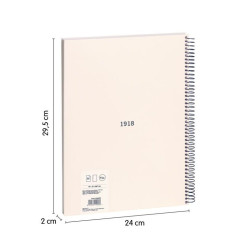 CUADERNO EUROPEAN MILAN A4 80 LISO 95G 430 SINCE 1918 BEIGE 57141E80BG