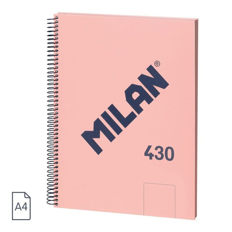 CUADERNO EUROPEAN MILAN A4 80 LISO 95G 430 SINCE 1918 ROSA 57141E80P