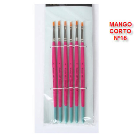PINCEL PRYSE 61100 Nº 16 MANGO CUADRADO CORTO SINTETICO PLANO 1P