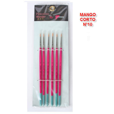 PINCEL PRYSE 61110 Nº 10 MANGO CUADRADO CORTO SINTETICO REDONDO 1R