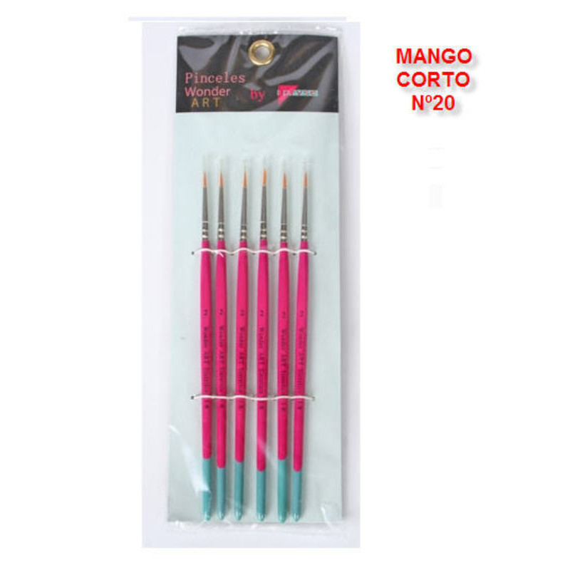 PINCEL PRYSE 61110 Nº 20 MANGO CUADRADO CORTO SINTETICO REDONDO 1R