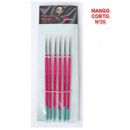 PINCEL PRYSE 61110 Nº 20 MANGO CUADRADO CORTO SINTETICO REDONDO 1R