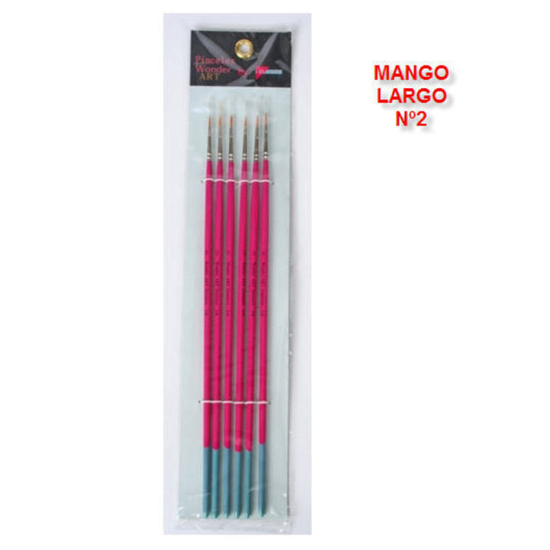 PINCEL PRYSE 61130 Nº  2 MANGO CUADRADO LARGO SINTETICO REDONDO 2R