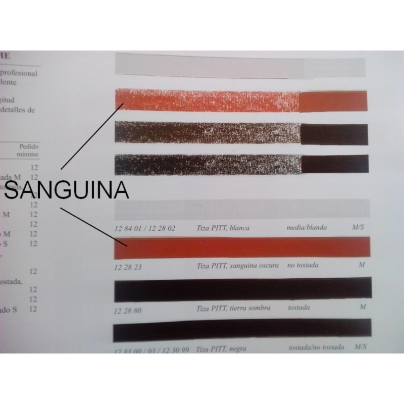 TIZA FABER-CASTELL PITT SANGUINA CAJA 12 122822