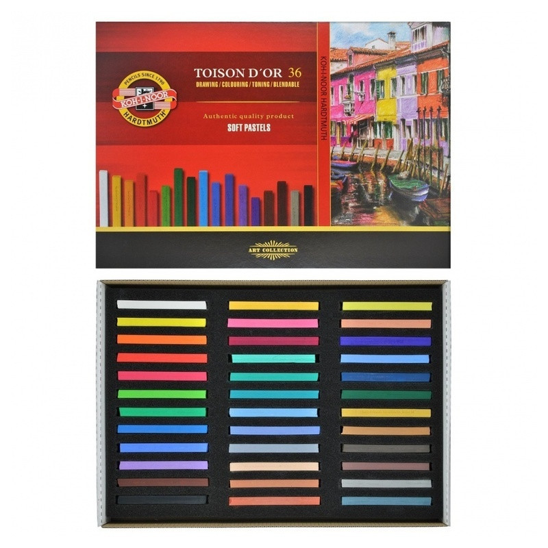 TIZA KOH-I-NOOR TOISON D'OR 36 COLORES CAJA CARTON 8585 MCH