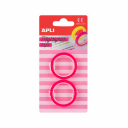 CINTA ADHESIVA FLUORESCENTE DE SUBRAYAR APLI 6MM * 5 METROS 4 COLORES UNIDAD 19665 (EXP 32U)