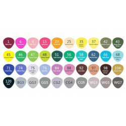 ROTULADOR DOBLE PUNTA PROFESIONAL MARKERS CAJA REGALO 40 COLORES SURTIDOS AB-0740 ALEX BOG