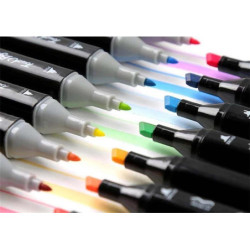ROTULADOR DOBLE PUNTA PROFESIONAL MARKERS CAJA REGALO 40 COLORES SURTIDOS AB-0740 ALEX BOG