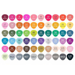 ROTULADOR DOBLE PUNTA PROFESIONAL MARKERS CAJA REGALO 60 COLORES SURTIDOS AB-0760 ALEX BOG