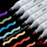 ROTULADOR DOBLE PUNTA PINCEL MARKERS ESTUCHE 12 COLORES SURTIDOS AB-1212 ALEX BOG