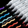 ROTULADOR DOBLE PUNTA PINCEL MARKERS CAJA REGALO 60 COLORES SURTIDOS AB-1260 ALEX BOG