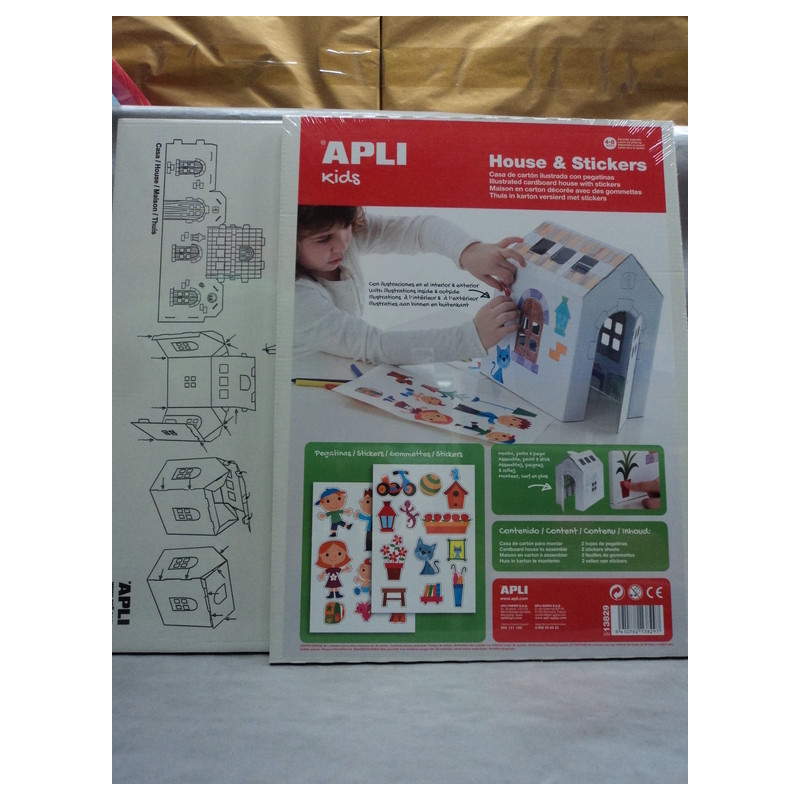 JUEGO APLI KIDS CASA 3D MONTABLE + STICKERS 13829 ^