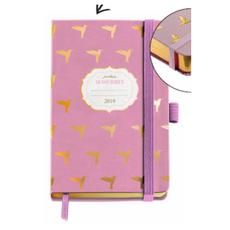 AGENDA ENCUADERNADA PASSPORT 90*140 DIA PAGINA 2019 MR19 COLIBRIS JORDI LABANDA 31165