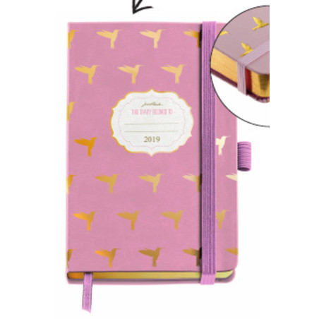 AGENDA ENCUADERNADA PASSPORT 90*140 DIA PAGINA 2019 MR19 COLIBRIS JORDI LABANDA 31165