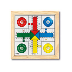 TABLERO PARCHIS 50CM  CRISTAL 4 Y 6 JUGADORES REVERSIBLE CAYRO 10150/T155