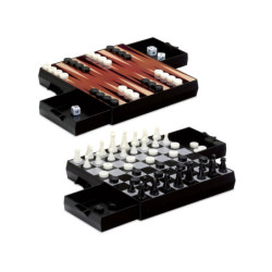 JUEGO 3 EN 1 CAYRO AJEDREZ DAMAS BACKGAMMON MAGNETICO PLASTICO PLEGABLE REF 440