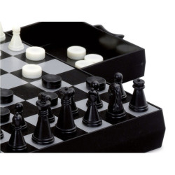 JUEGO 3 EN 1 CAYRO AJEDREZ DAMAS BACKGAMMON MAGNETICO PLASTICO PLEGABLE REF 440