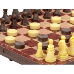 JUEGO AJEDREZ DAMAS MAGNETICO PLASTICO PLEGABLE REF 450