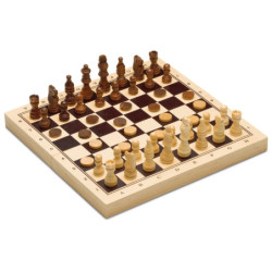 JUEGO 3 EN 1 CAYRO AJEDREZ DAMAS BACKGAMMON MADERA PLEGABLE REF 648