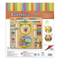 CALENDARIO MADERA CAYRO C/RELOJ REF 8107