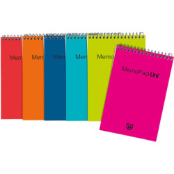 BLOC NOTAS ESPIRAL 12º APDO PTE 12U MEMOPAD UNI TAPA CARTON GRAFOPLAS 37004099