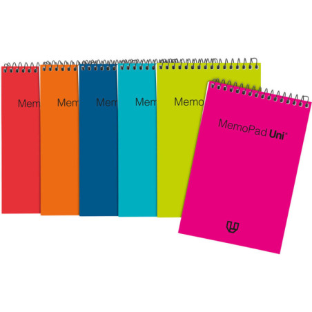 BLOC NOTAS ESPIRAL 12º APDO PTE 12U MEMOPAD UNI TAPA CARTON GRAFOPLAS 37004099