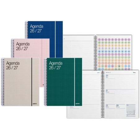 AGENDA ESCOLAR SECUNDARIA/BACHILLERATO UNIVERSAL ESPIRAL S/V 16,5X21,5 CM 288 PG CATALÁN ADDITIO A141-SV.