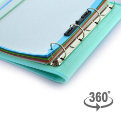 CARPEBLOC 4A 35MM OFFICEBOX PP BORDE TELA C/GOMA AZUL UNIDAD 43205AB