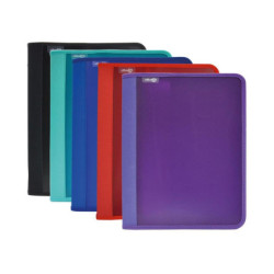 CARPETA 4A 25 CREMALLERA OFFICEBOX PP BORDE TELA SUPRA NEGRO UNIDAD 574