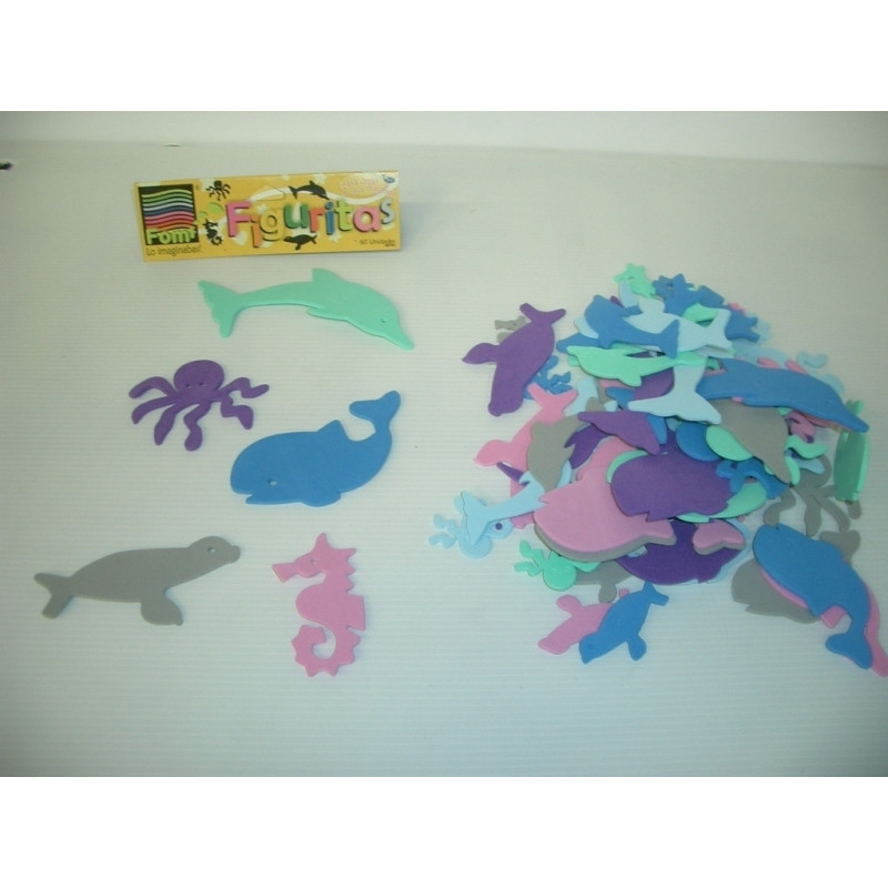 FIGURAS EVA 2MM ANIMALES MARINOS F6136-099 ^