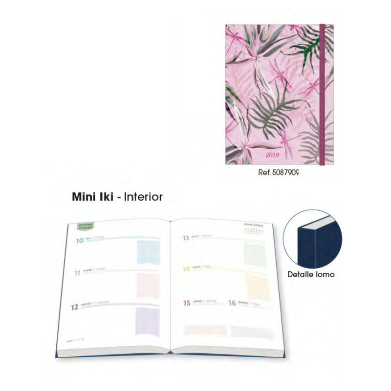 AGENDA MINI IKI ENCUADER.S/V 10X 15 16 MESES PINK JUNGLE 5087909 SENFORT19