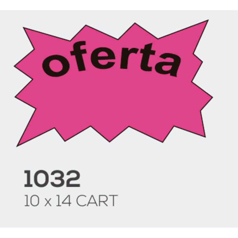 LETRERO CARTULINA EXPLOSION GRANDE OFERTA 10*14 PTE 50U
