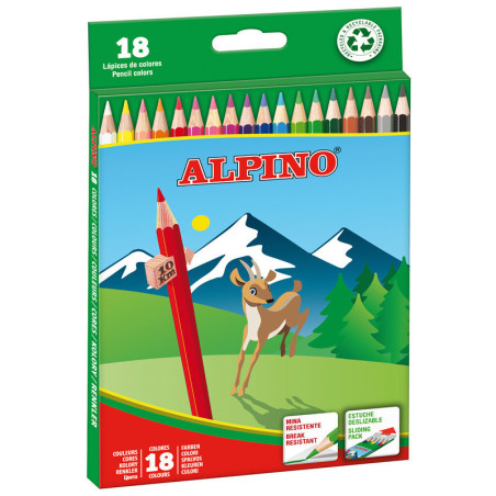 LAPICEROS COLOR CJ18 UDS MINA 3,3MM ALPINO