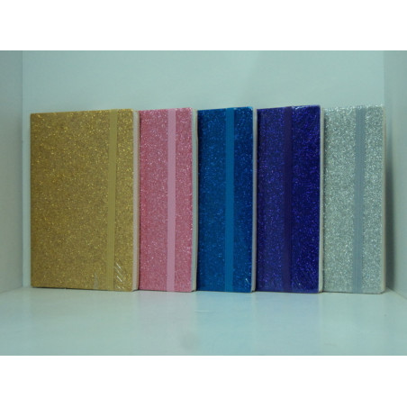 CUADERNO ABAIMPORT 14,3*9,7 TELA C/GOMA PURPURINA 230 ^