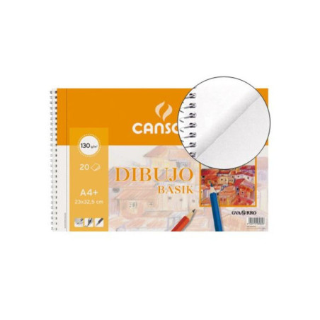 BLOC DIBUJO CANSON BASIK 130G A-4 MICRO LISO 20H C 200 408 062