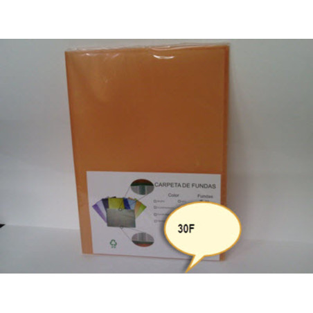 CARPETA ESCAPARATE FL MULTIPLAST 30F TRANSPARENTE NARANJA 9019 DISPLAST