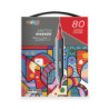 ROTULADOR CARIOCA PLUS DOBLE PUNTA PINCEL ESTUCHE 80 COLORES SURTIDOS 45243 UNIDAD