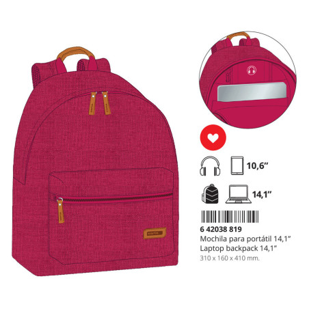 MOCHILA PARA PORTATIL 14,1" SAFTA CEREZA SAFTA23 ENERO 642038819