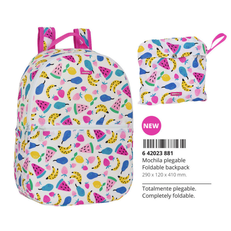 MOCHILA PLEGABLE SAFTA "FRUITS" SAFTA25 ENERO 642023881