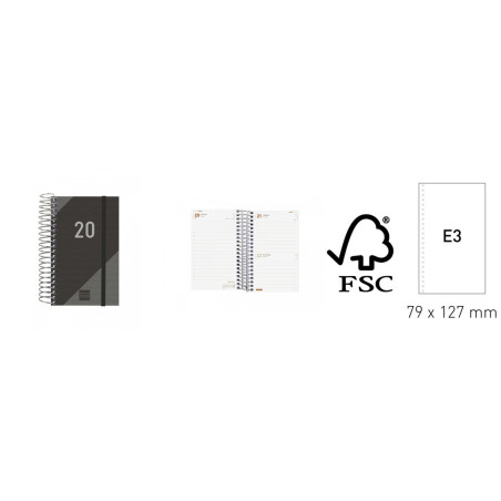 AGENDA ANUAL FINOCAM20  YEAR E3 1DP 2020 NEGRO+ 741086020