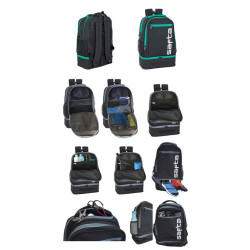 MOCHILA MULTISPORT SAFTA NEGRO-VERDE 641958850 47*32 SAFTA22