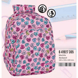 MOCHILA ADAPTABLE CARRO SAFTA SWEET HEART PINK 641927305 SAFTA20 ENERO